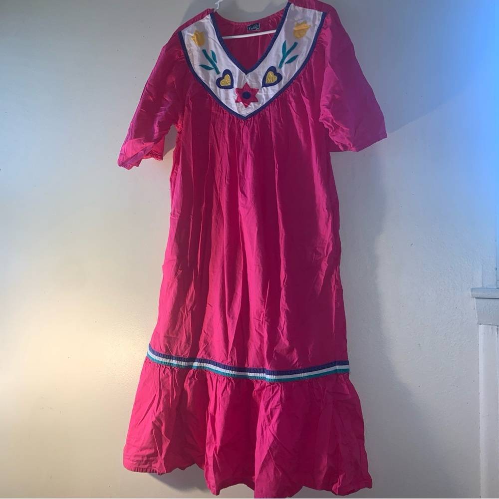 VTG Chandni Floral Modest Maxi Dress Size Large